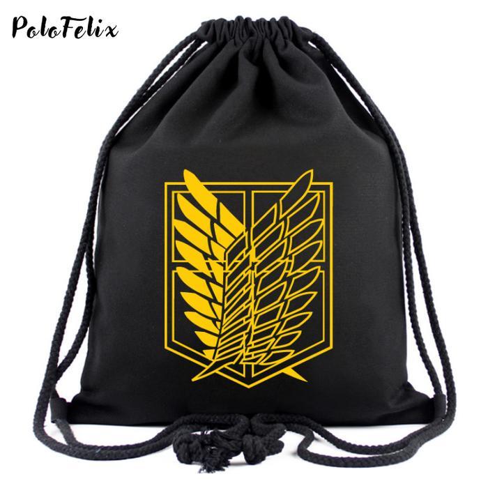 Tas Serut Anti Air Tas Sekolah Cowok - AOT KUNING FULL