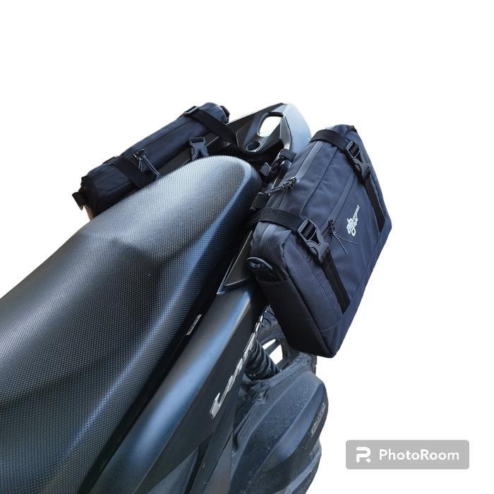 tas motor touring side bag resleting waterproof Ransel slendang - kanan kiri