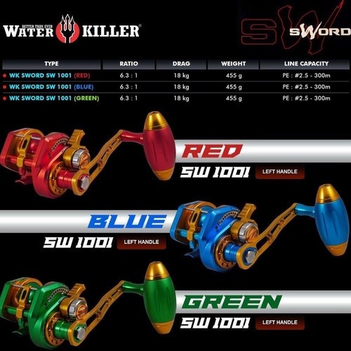 Water Killer SW Sword 1000 1001 Slow Jigging Reel Pancing Termurah Free Packing Jaminan Aman High Qu