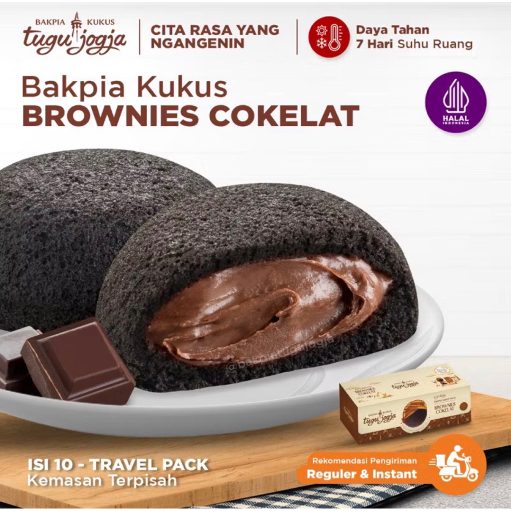 BAKPIA KUKUS TUGU JOGJA [BROWNIS COKLAT]
