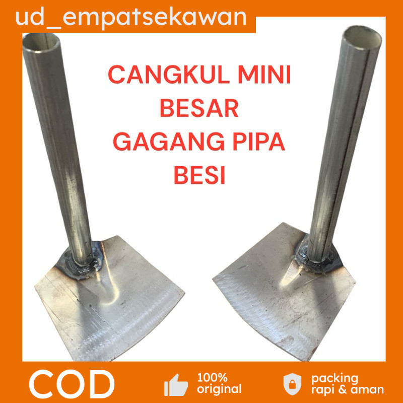Cangkul Mini Taman Besar Gagang Pipa - Cangkul Mini Tanah Rumput - Alat Perkebunan