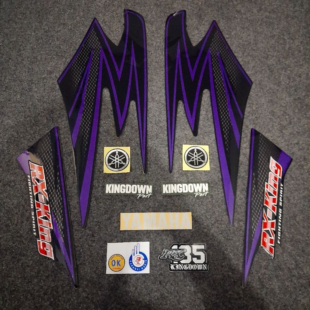 STRIPING LIS RX KING 2003 UNGU VARIASI - SET EMBLEM - TERBAIK TERLARIS