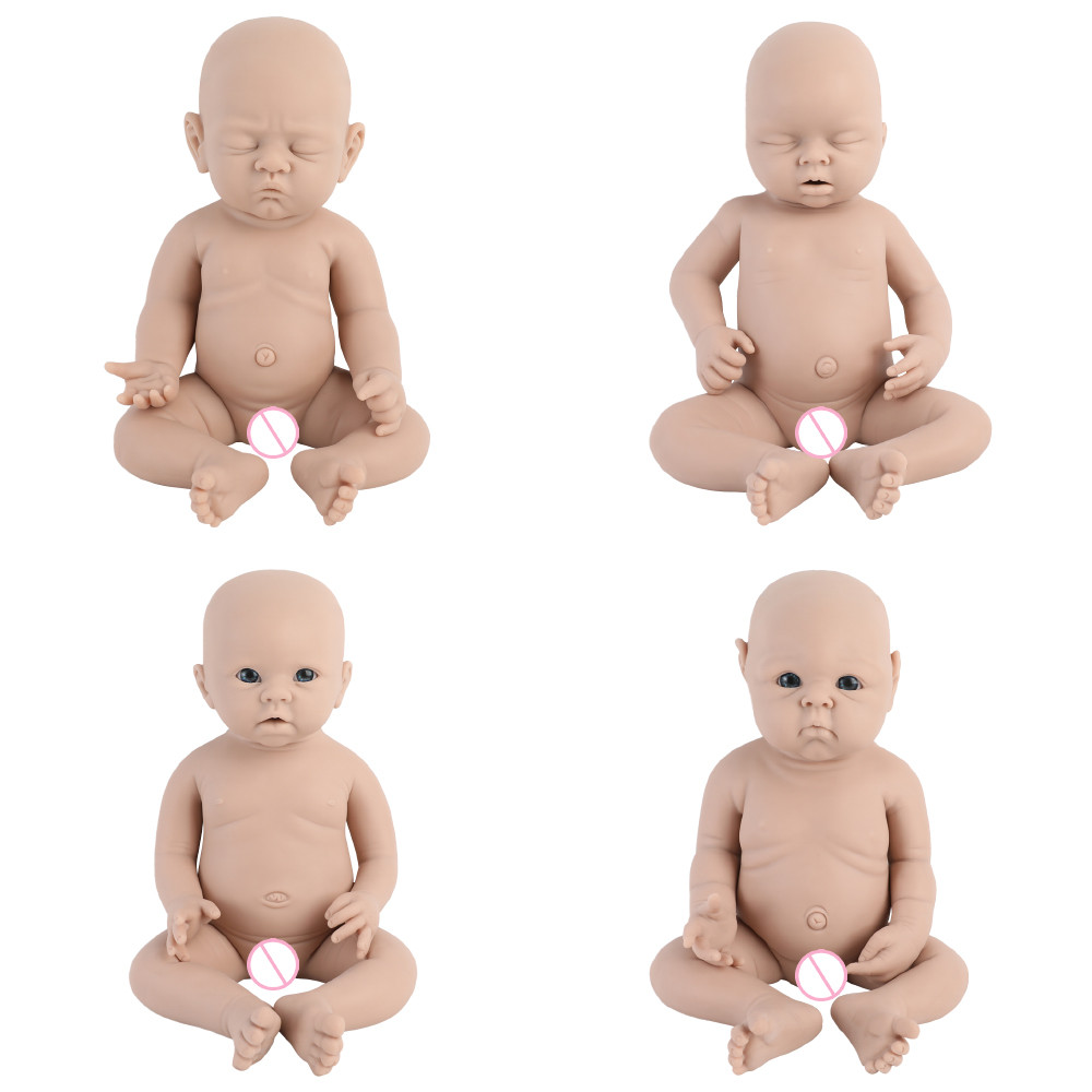 IVITA Silicone Reborn Baby Doll Unpainted Realistic Lifelike Girl Toy for Children Wholesale Lifelik