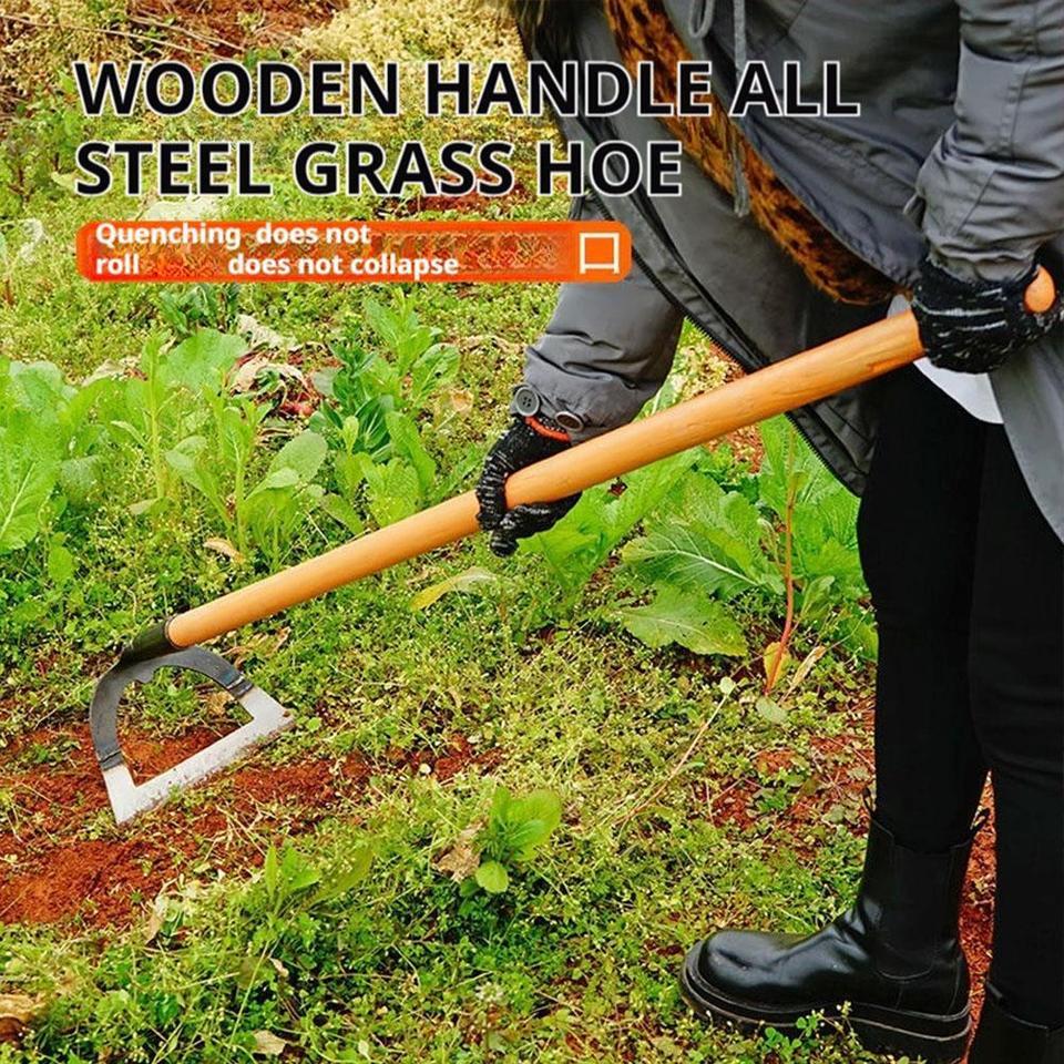 Hollow Hoe Weeding Rake Steel weeding hoe Labor-saving Weeding Loosening Soil Artifact Harrow Handhe
