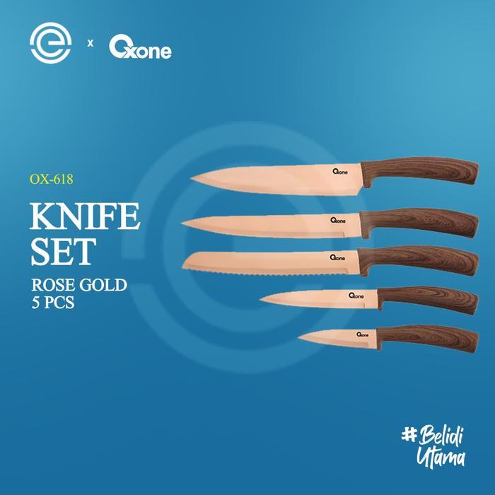 OXONE Rose Gold Knife Set - OX-618 - ROSE GOLD