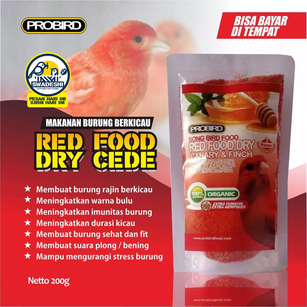 Pakan Burung Kenari Cede Red Food Dry Agar Kenari Merah