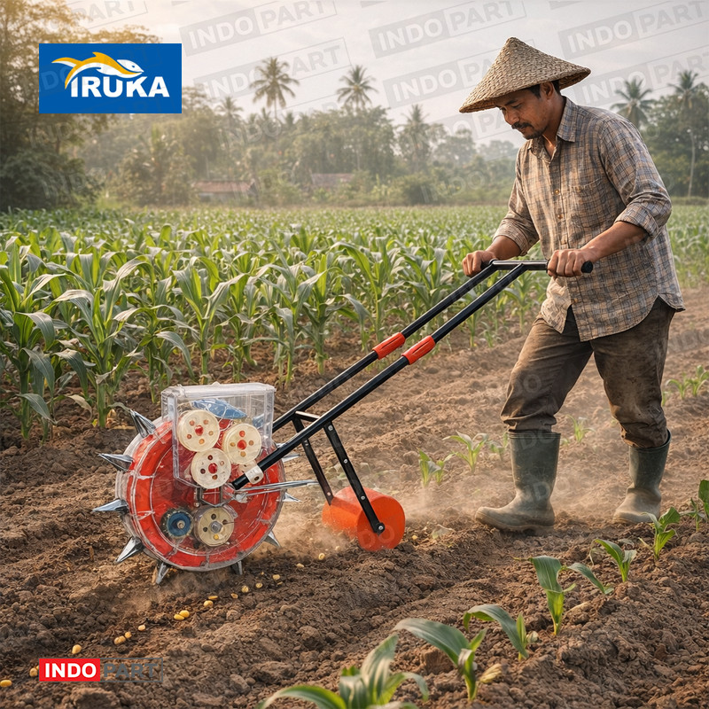 Alat Mesin Tanam Jagung Dorong Manual Alat Tanam Jagung – Penanam Biji Jagung Kacang Padi Sayuran