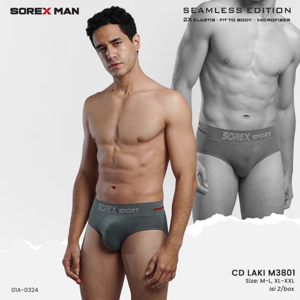 (2pcs) Celana Dalam Pria Sorex Man / Celana Dalam Pria Dewasa Sorex / Celana Dalam Laki Laki / CD Pr