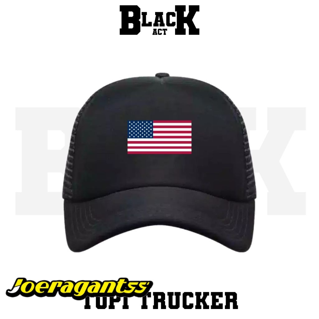 TOPI TRUCKER AMERIKA SERIKAT FLAG