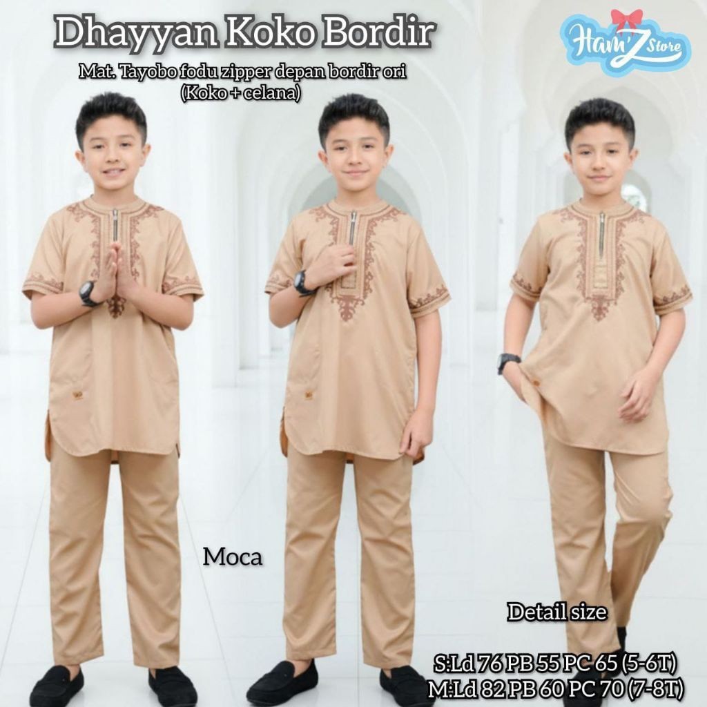 1101    Dhayyan Setelan Kemeja Koko anak laki-laki by Ham'z Store  // ONESTUFF  // ONESTUFF