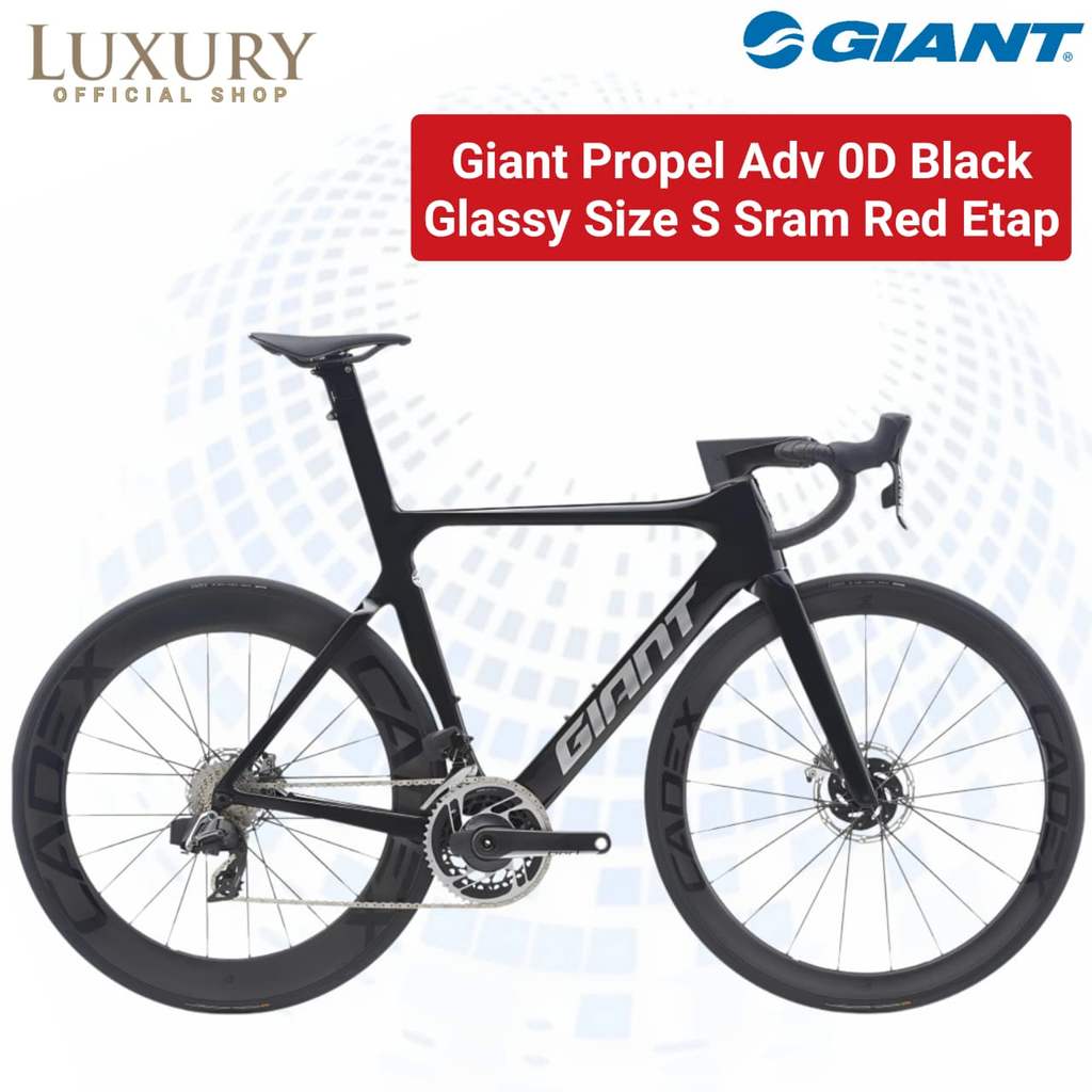 Sepeda Balap Roadbike GIANT Propel ADV Pro 0D 2021 Size S Black Carbon Sram Red Second Bekas