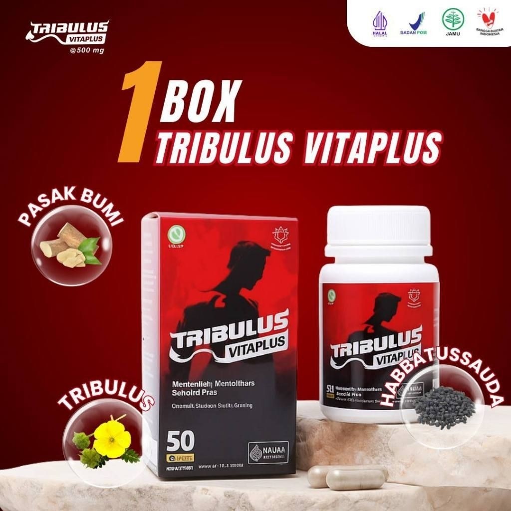 TRIBULUS VITAPLUS kapsul Original Vitamin Para Pria Halal-BPOM