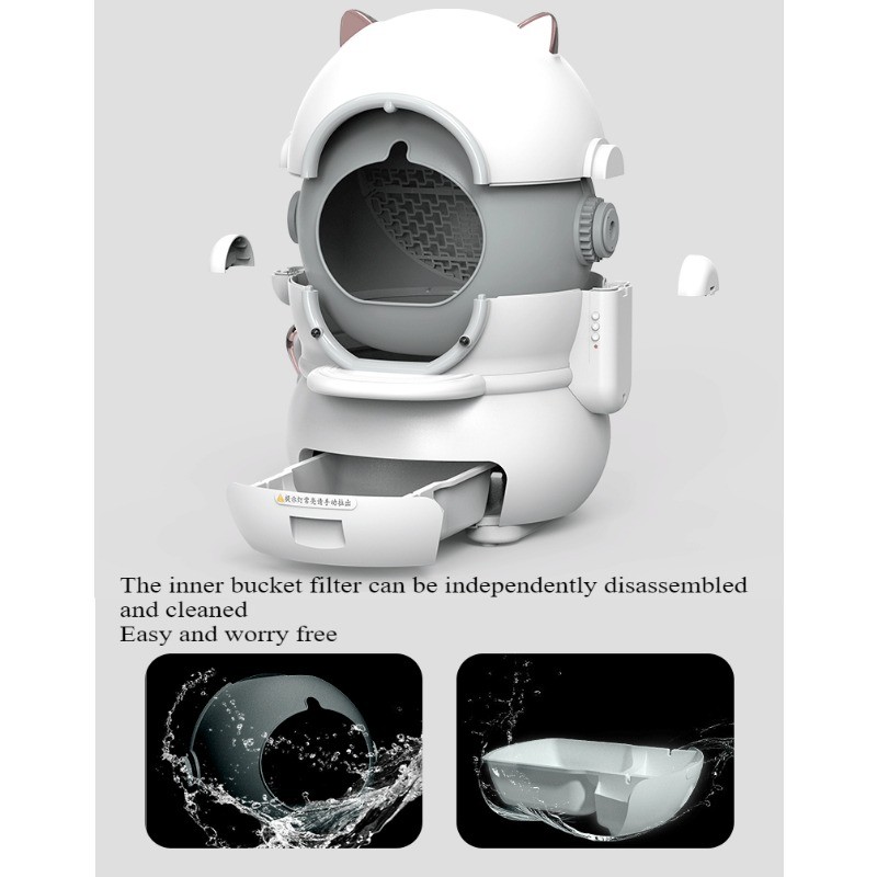 Fully Automatic Cat Litter Box Pet Intelligent Cats Litter Boxs Deodorization and Sterilization Kitt
