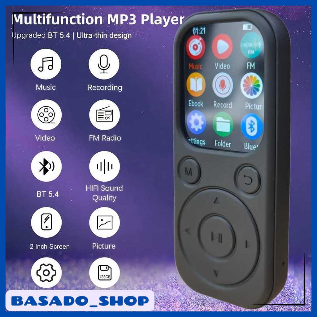 MP3 Digital Audio Player HiFi Bluetooth MP4 2 Inch 210mAh - SD-09