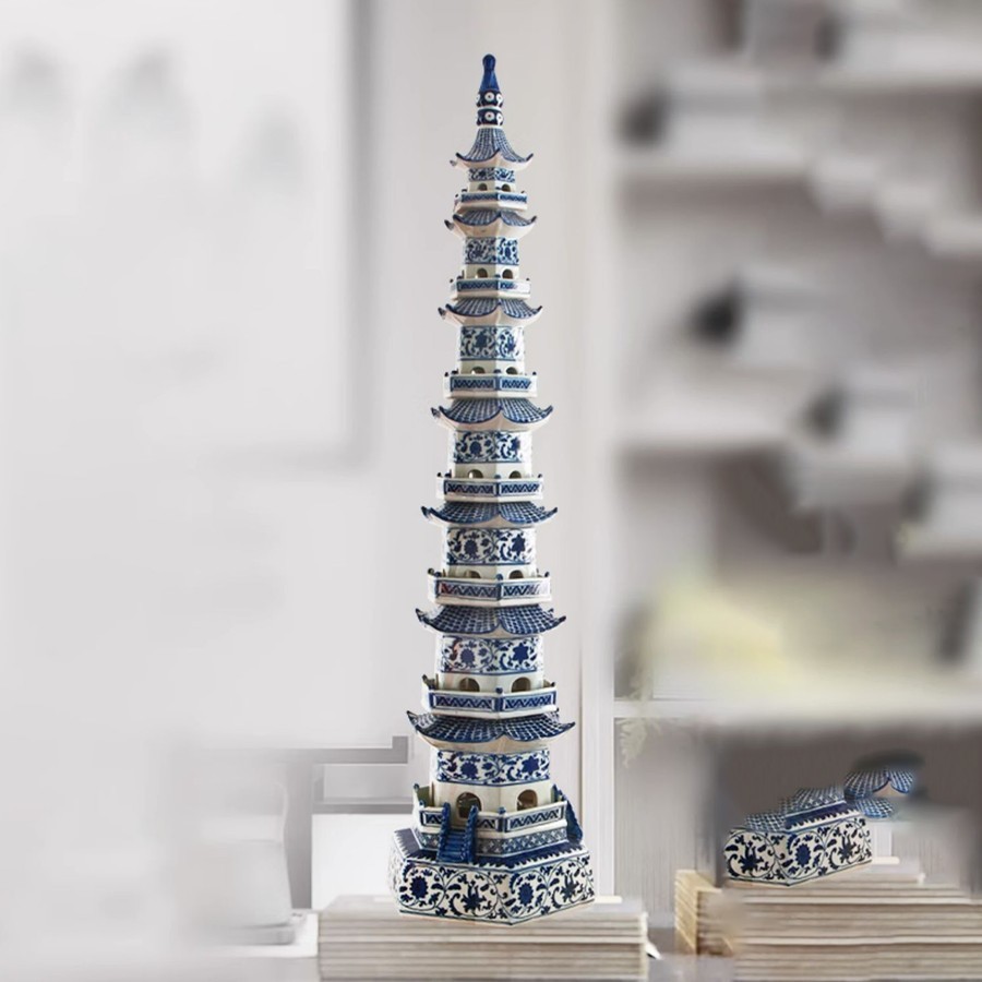 Pajangan Mewah Pagoda Keramik  / Pagoda Chinoiseries Ceramic 2456