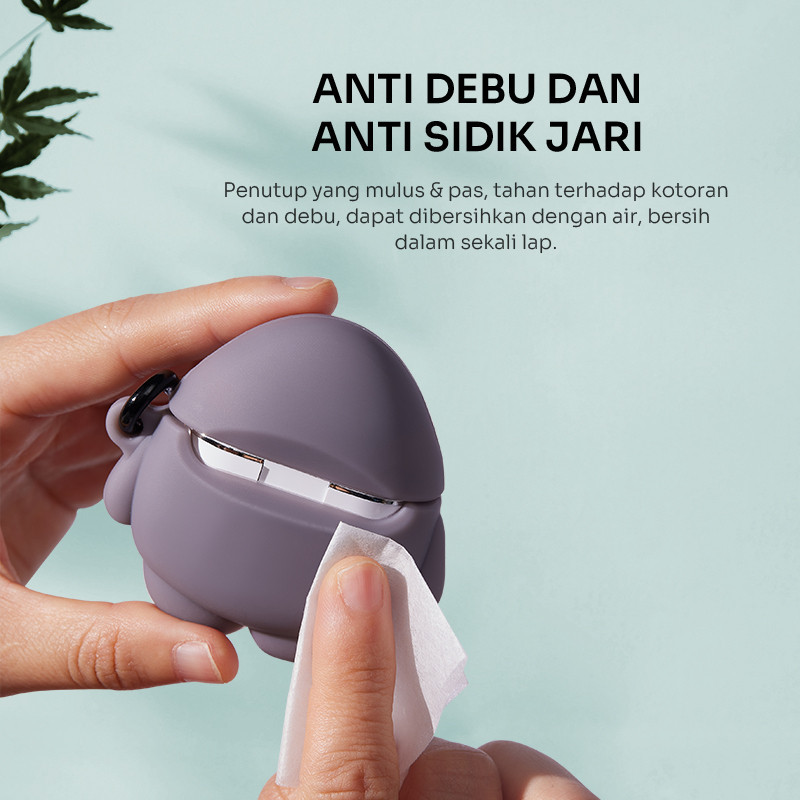 HOT PRODUCT ROBOT Case TWS T50S Liquid Silicone Soft Case Earbuds Anti Debu Anti Sidik Jari 360