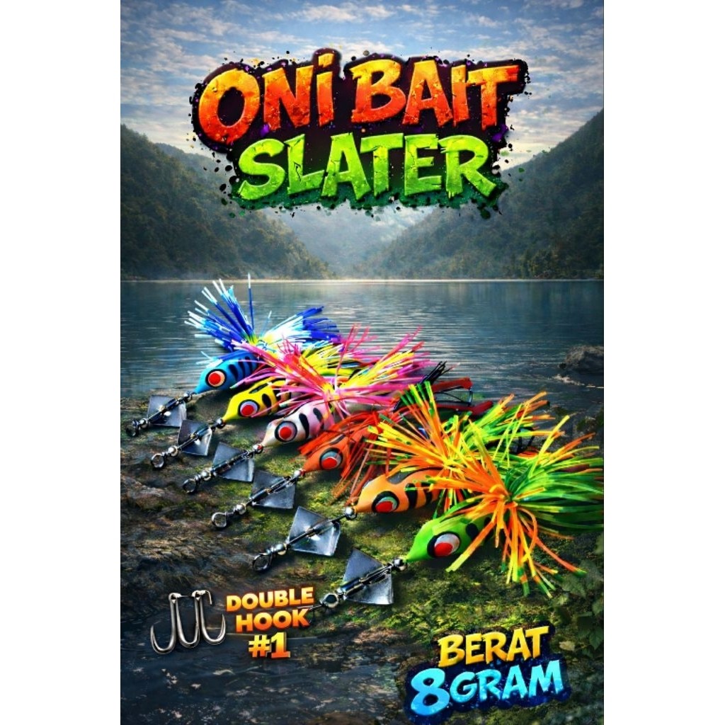 Slater Mini Killer Oni Bait Lure Fishing Berat 8Grm Umpan casting Gabus dan Toman