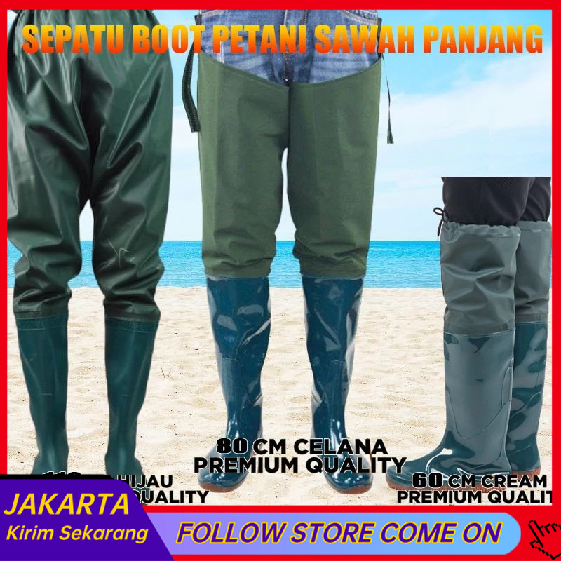 Sepatu Boots Pria Anti Air Sepatu Boot Petani Sawah Panjang Sepatu Boots Boot But Karet Pria Pertani