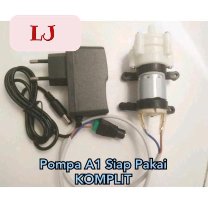 Tap Tukang Pompa Air Mini DC 12volt pompa A1 adaptor