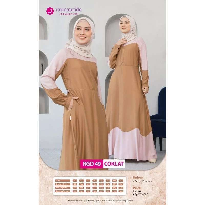 RAUNA GAMIS DEWASA RGD 49 COKLAT