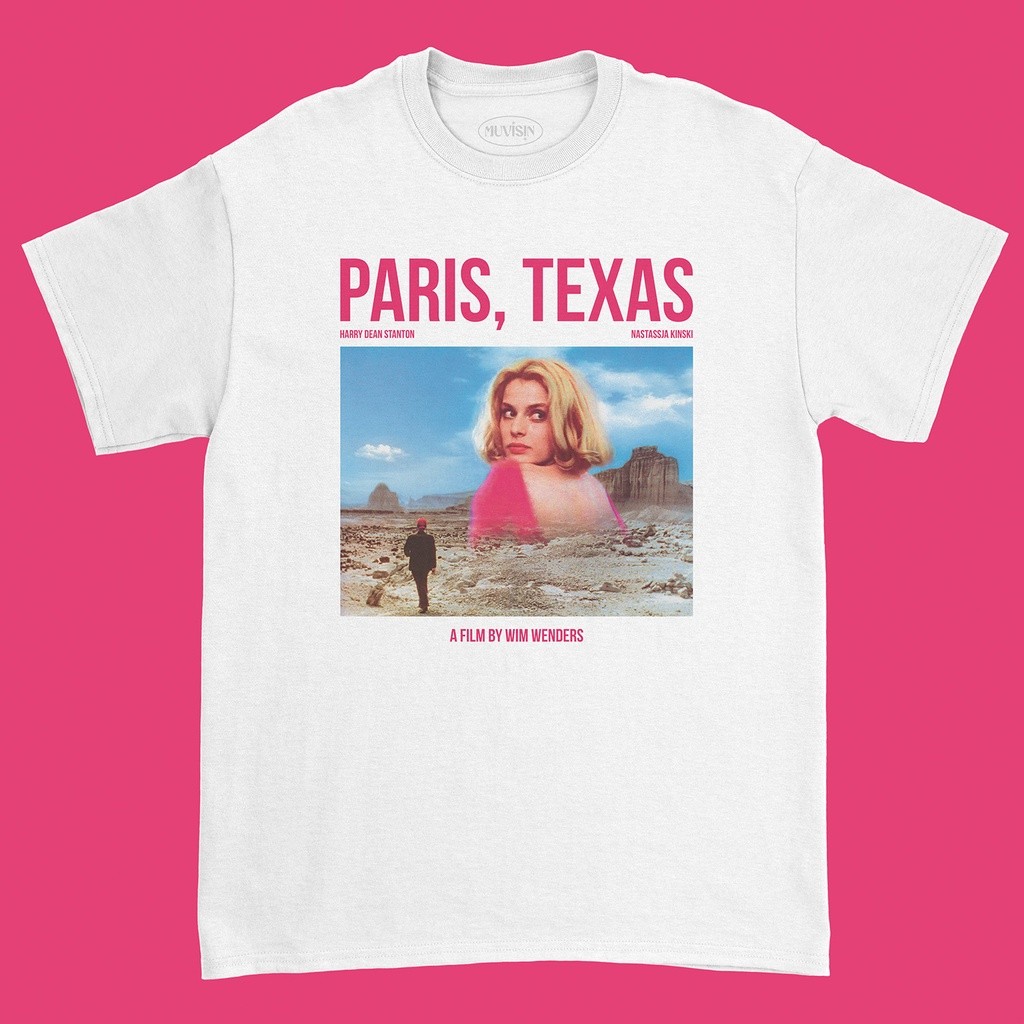 <Kaos Katun>  Paris, Texas (1984) Movie T-shirt