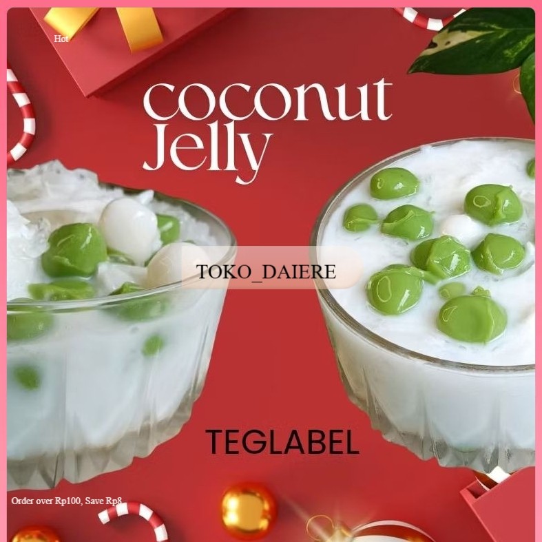 Es Kelapa Jelly Coconut Jelly Dessert Es Kelapa Muda