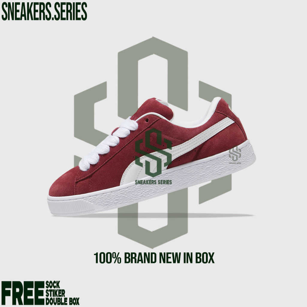 Sepatu  Puma Suede XL Burgundy  100% BNIB