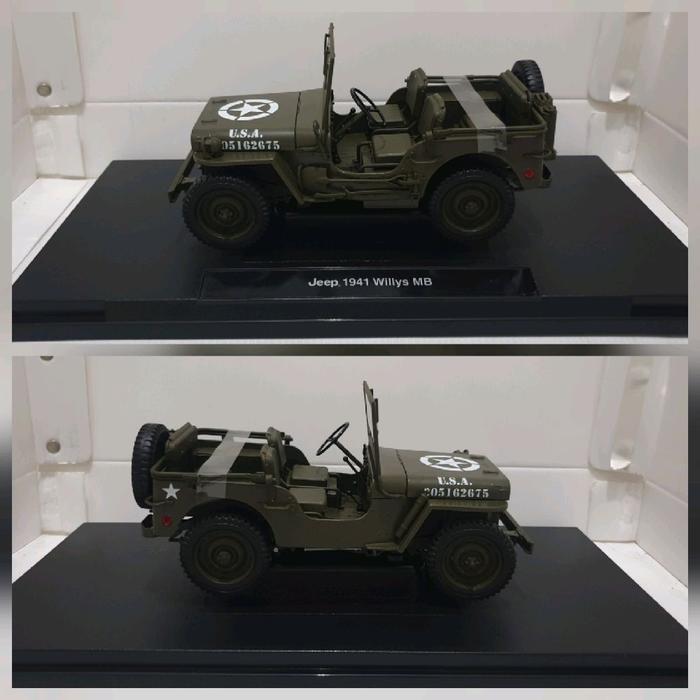 Skala 18 welly jeep 1941 willys mb jeep Diecast