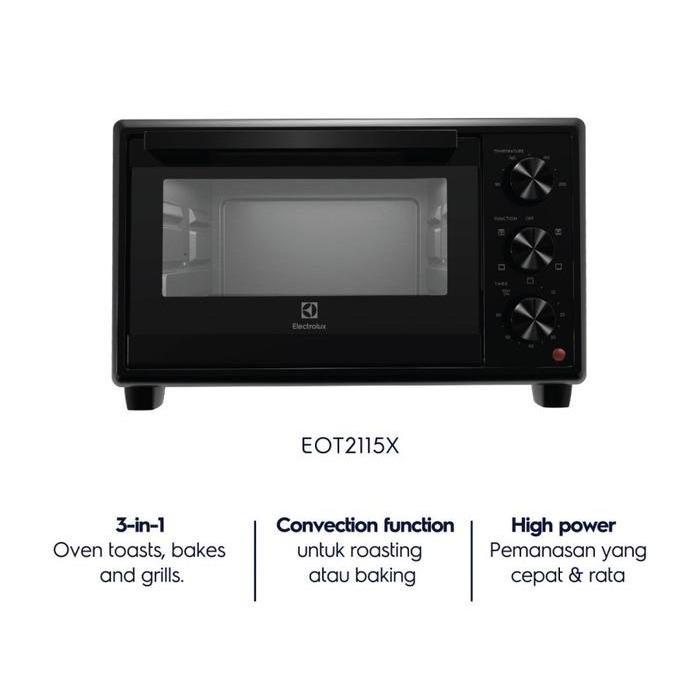 Oven Listrik Electrolux EOT2115X - Kapasitas 21L, Digital Control