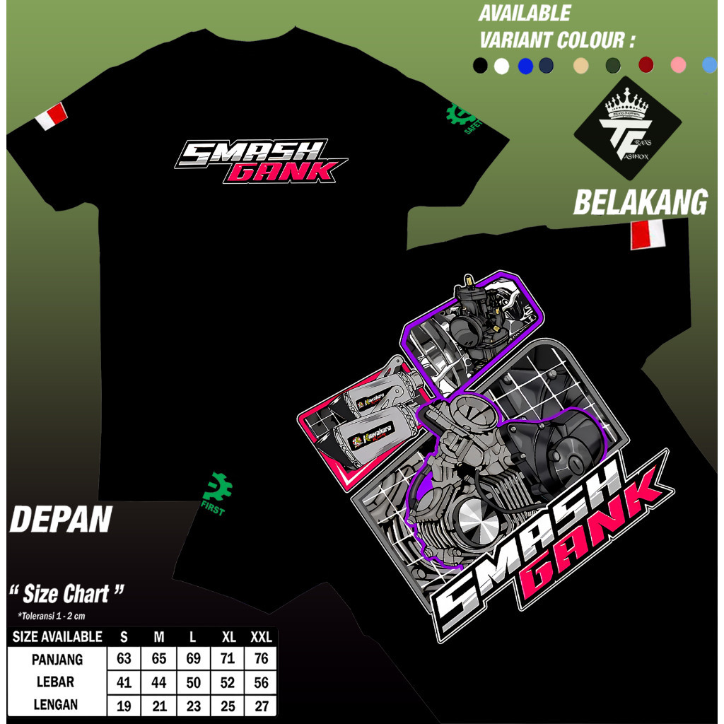 Ranberry Graphic t-shirt KAOS SMASH GANK - KAOS SUZUKI SMASH - FW110 GANK -KAOS PRIA DAN WANITA - TE