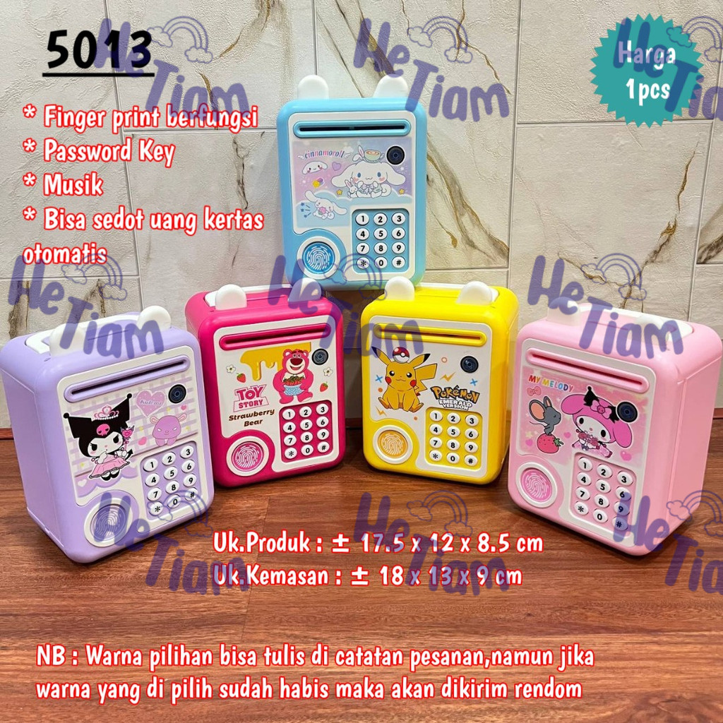 Mainan Celengan ATM Brankas Karakter /ATM Tabungan Uang Anak / Brankas ATM Mainan /  Celengan Anak