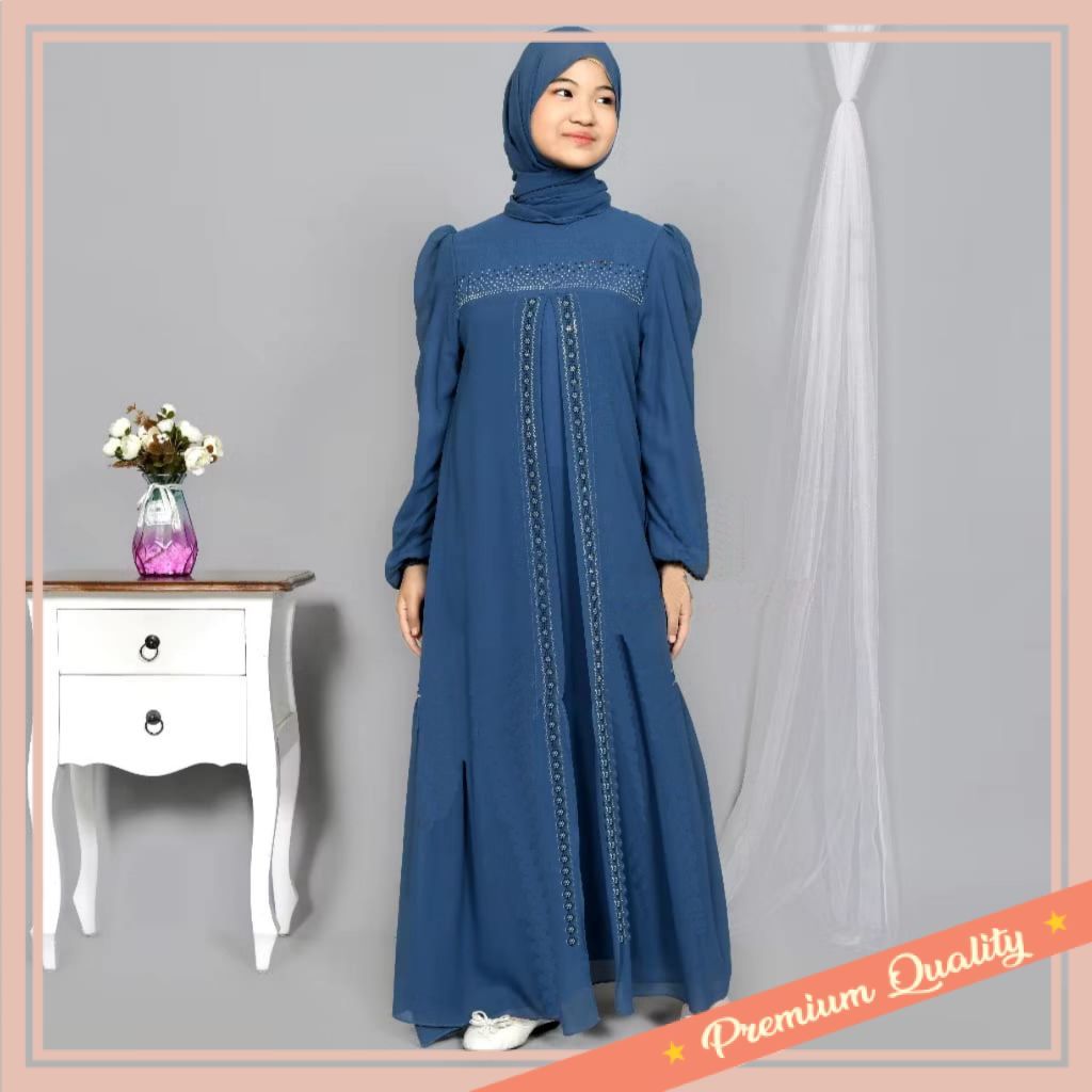 Gamis Abaya Anak Remaja Airflow Payet | Gamis Anak Tanggung/ Termurah