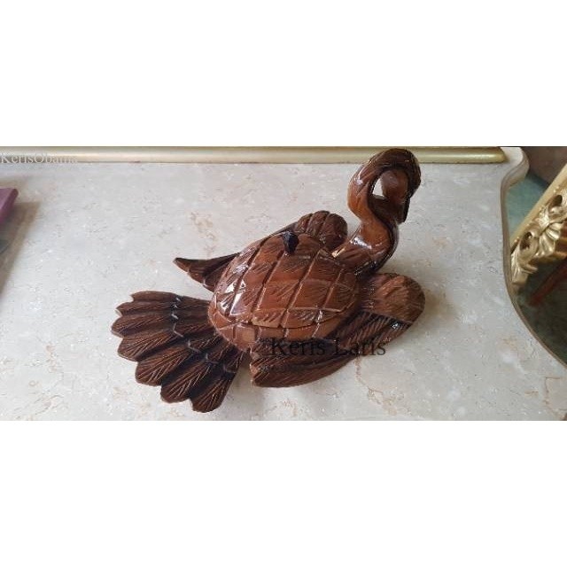 Asbak kayu jati angsa ukir jepara bebek hewan ukiran asli termurah murah KL3