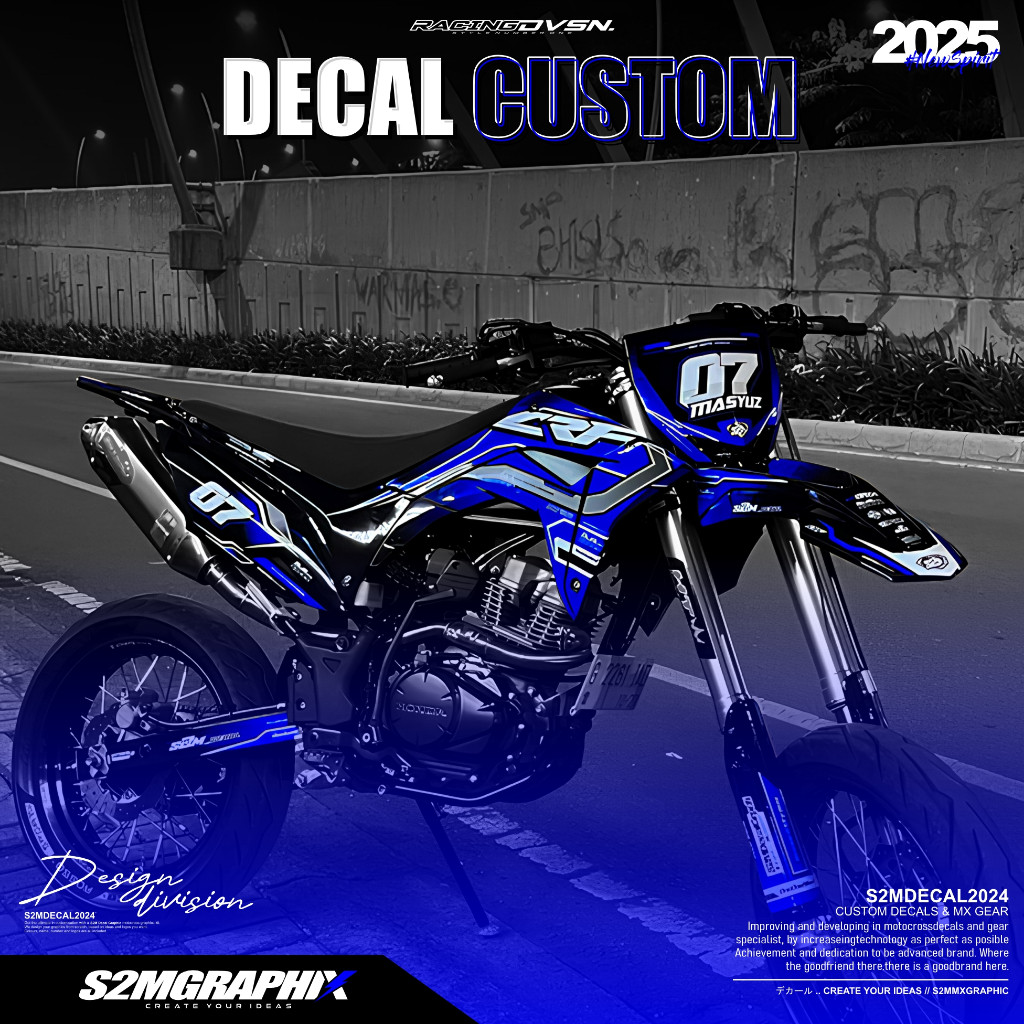 Decal Sticker CRF 150 Desain Terbaru 2025 (FREE CUSTOM)