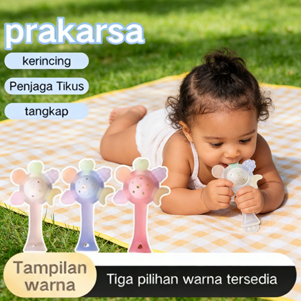 Mainan Bayi Bpa Free Kerincingan Teether Stick Rattle Bayi