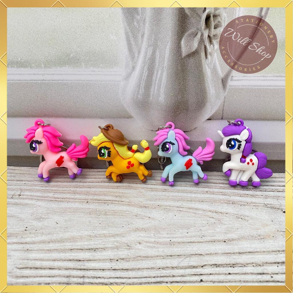 TERBARU GANTUNGAN KUNCI KARTUN UNICORN LITTLE PONY MINI MOTIF TERBARU DAN UNIK / Tersedia 4 Varian W