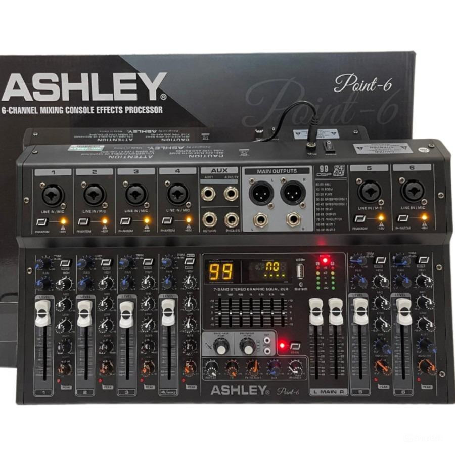 Mixer Ashley Point6 Original 6 Channel Bluetooth - PC Soundcard ashley point 6
