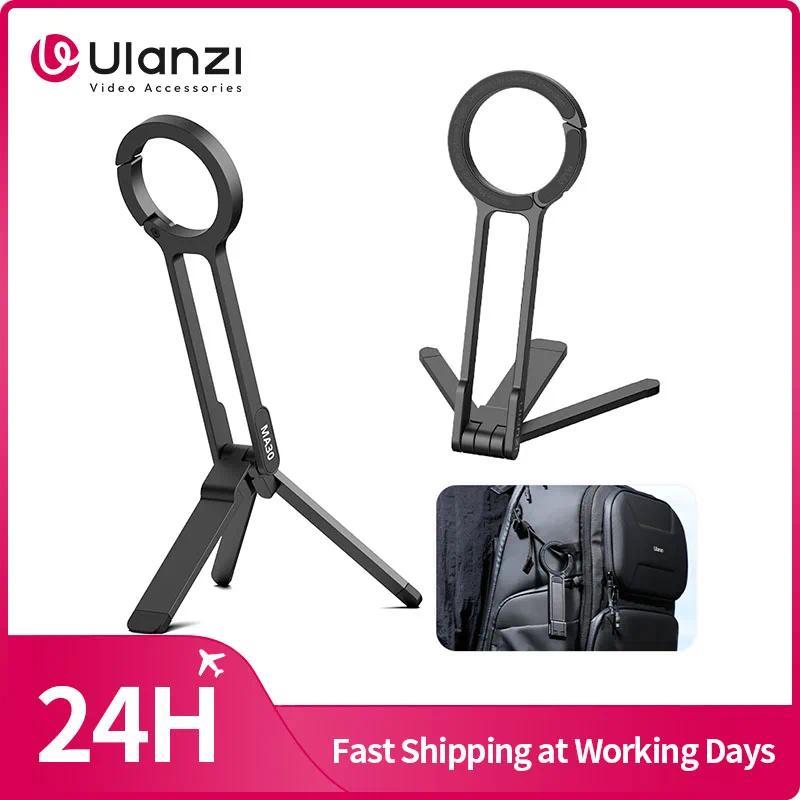 ​Ulanzi MA30 Carabiner-Mounted Phone Tripod for iPhone 15 14 13 12 Pro/Pro Max Dual-sided Magnet Tri