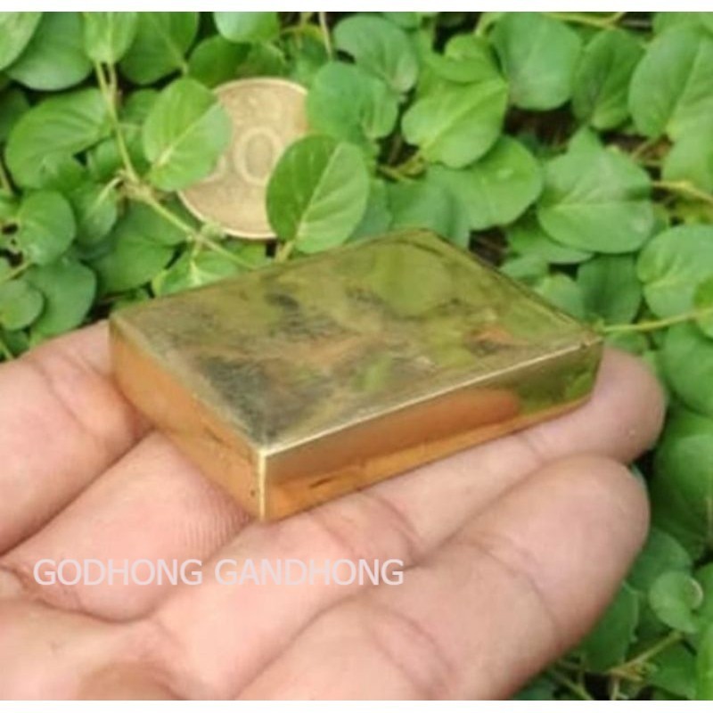 Lempeng Emas Batang VOC Bahan Kuningan Asli KM11