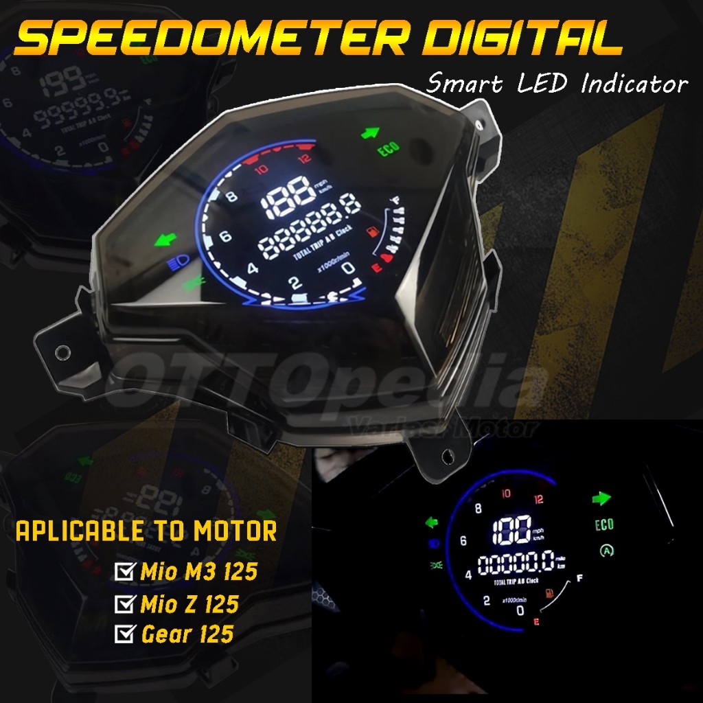 Speedometer Digital LED Assy Mio M3 / Mio Z 125 / Gear 125 Spido Kilometer Variasi Mio125