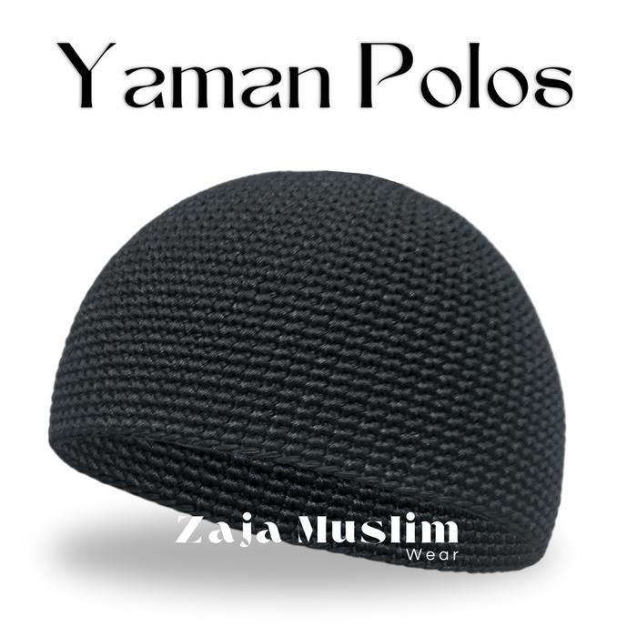 Promo ZAJA Peci Rajut Dewasa Model Yaman Polos & Elastis Kopiah Haji Peci Sholat Nyaman Di Kepala - 