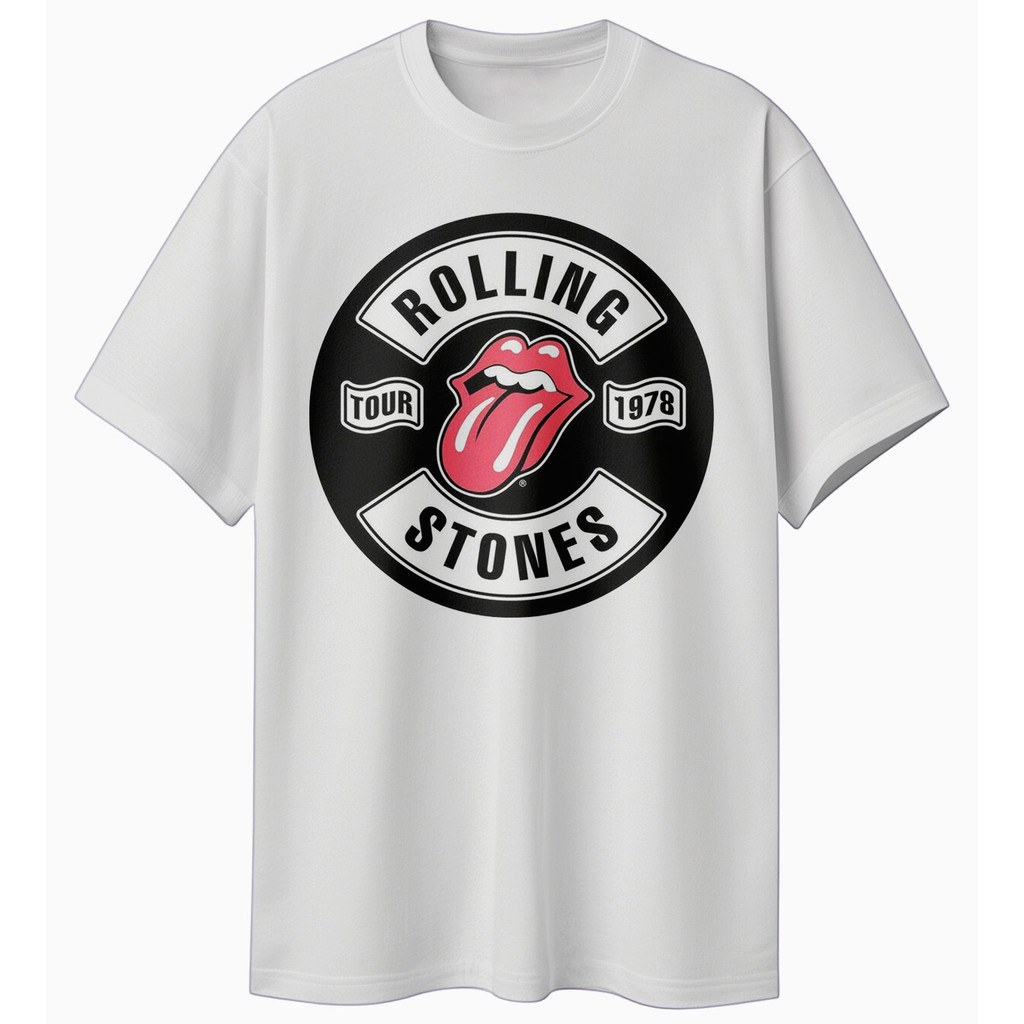 KAOS DEWASA BAJU BAND VINTAGE ROCK ROLLING STONE 1978 TOUR PREMIUM TSHIRT 24S COTTON