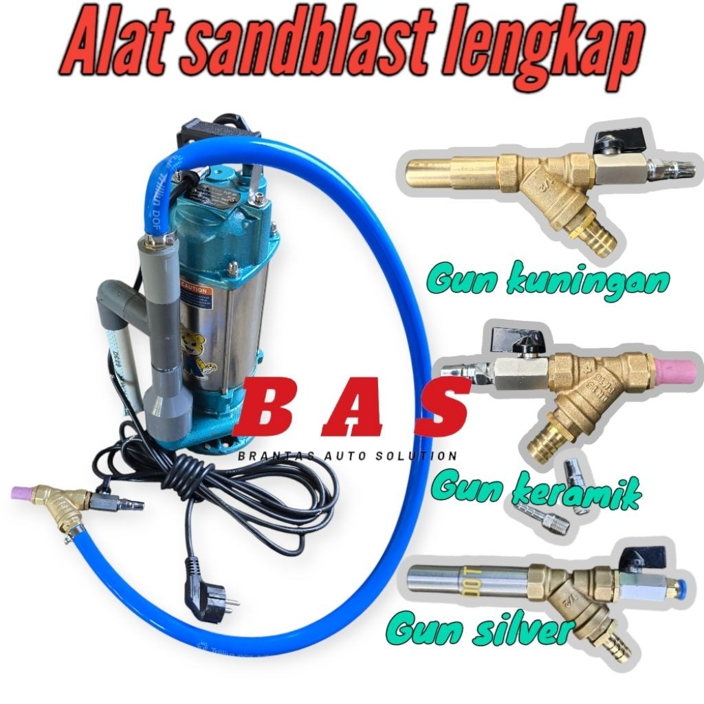Alat Sandblast Lengkap Wetsandblasting Pompa Stainless PERONTOK KARAT DAN CAT