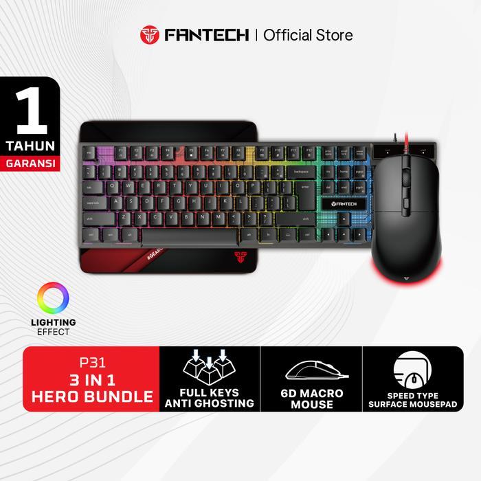 Fantech 3 in 1 Combo P31 Gaming Keyboard Mouse Mousepad Computer - P31