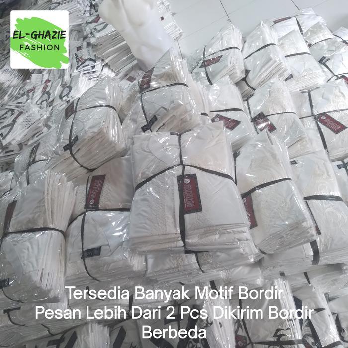 Baju Koko Lengan Panjang Pria Dewasa Khusus Putih Senada - XXL