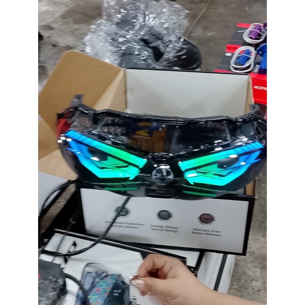 STOPLAMP X CASE NMAX NEW LAZY EYES RGB LAMPU BELAKANG NMAX NEW RGB X CASE