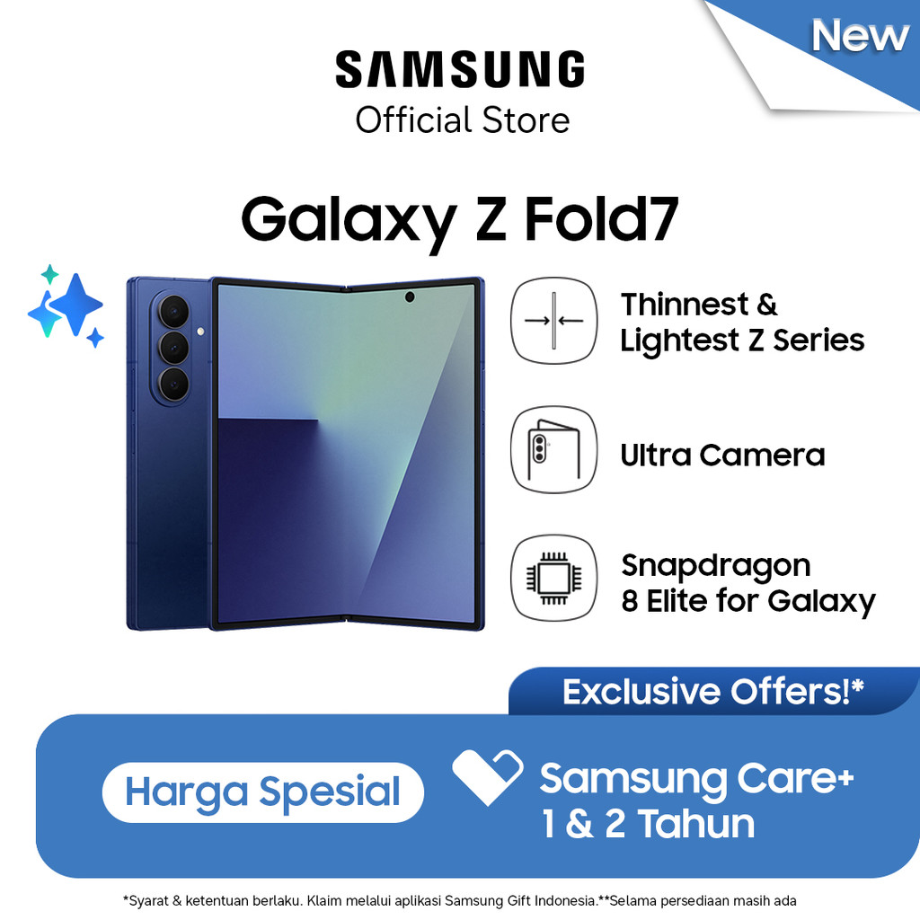 Samsung Galaxy Z Fold7 12/512GB - Blue Shadow | Hp Lipat AI | Kamera 200MP