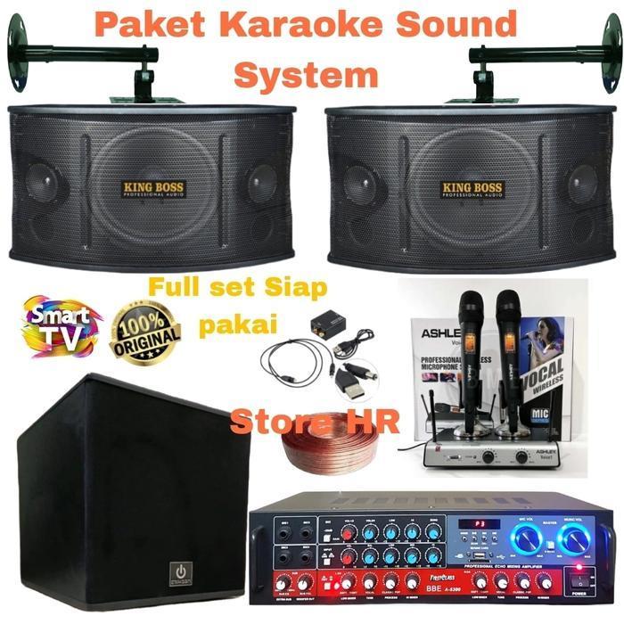 paket karaoke rumah komplit Speaker KING BOSS 10 inch Subwofer 12 inch