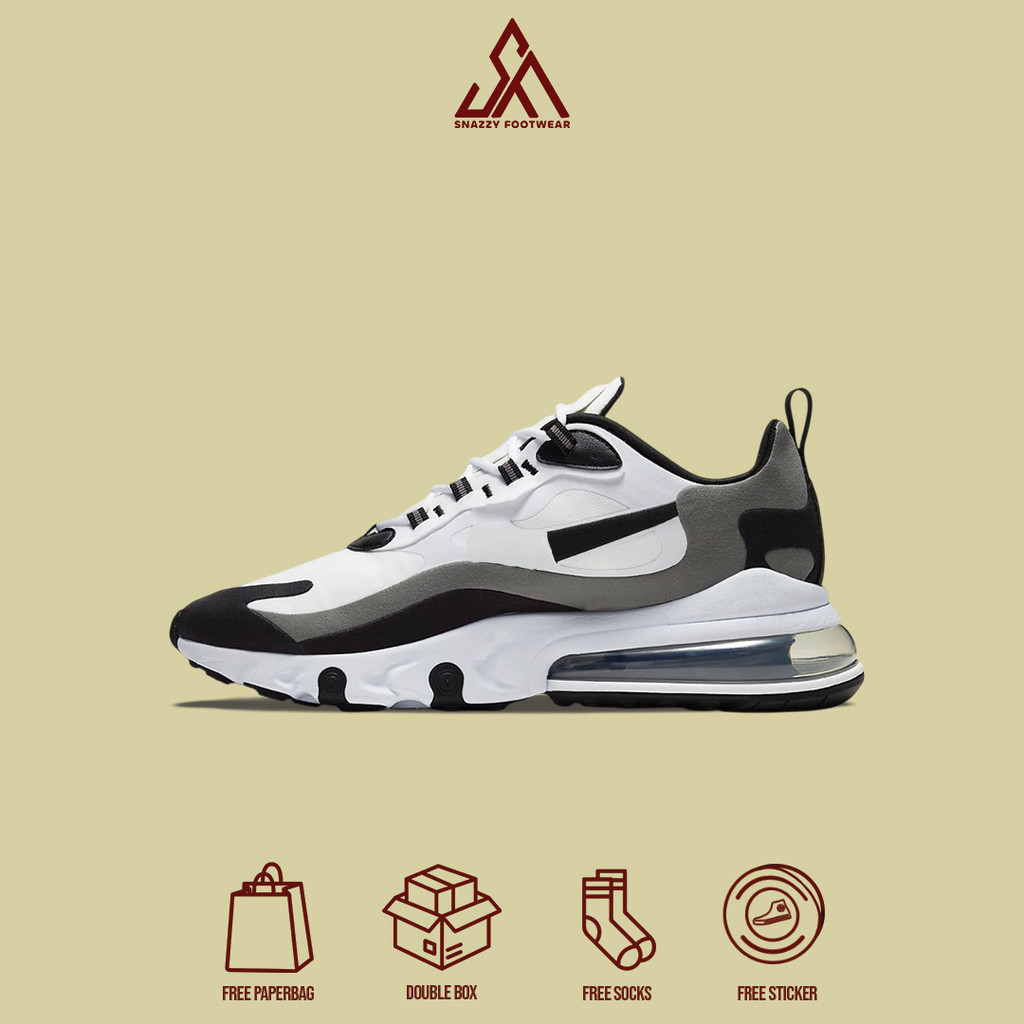 Sepatu Sneakers Nike air Max 270 React Oreo 100% Original Unisex