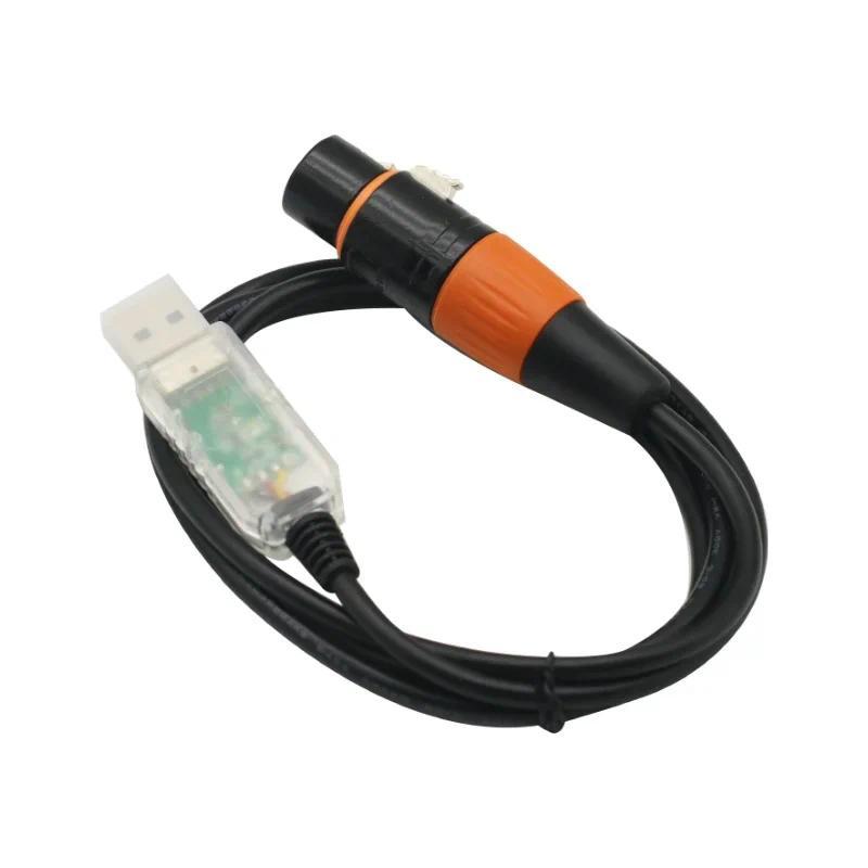 1PCS USB to DMX Adapter Cable Stage Light PC DMX512 Controller mmer DMX USB Signal Conversion Cable 